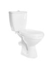 New toilet bowl on white background Royalty Free Stock Photo