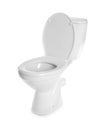 New toilet bowl on white background