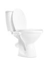 New ceramic toilet bowl on white background Royalty Free Stock Photo