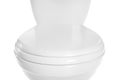 New ceramic toilet bowl on white background Royalty Free Stock Photo