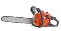 New chainsaw isolated on white background Royalty Free Stock Photo