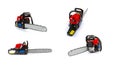New chainsaw isolated on white background Royalty Free Stock Photo