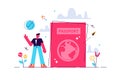 Citizenship vector illustration. Flat tiny