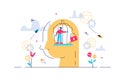 Mind prison psychological concept Royalty Free Stock Photo