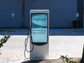 New Charging Stations Outside A Hockey Areana Royalty Free Stock Photo