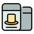 New cigar lighter icon vector flat