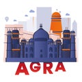 Agra branding technology concept vector illustration