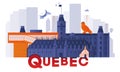 Quebec branding technology concept vector illustration