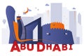 Abu Dhabi branding technology concept vector illustration Royalty Free Stock Photo