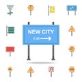 New city sign colored icon. Detailed set of color road sign icons. Premium graphic design. One of the collection icons for Royalty Free Stock Photo