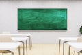 New classroom interior with empty blackboard Royalty Free Stock Photo