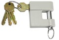 New close metal padlock