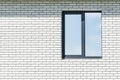 New close-up window in a building under construction Royalty Free Stock Photo