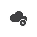 New cloud notification vector icon Royalty Free Stock Photo