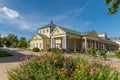 New colonnade and the Gas Bath - Frantiskovy Lazne Franzensbad Royalty Free Stock Photo