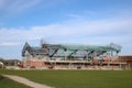 New community hall construction, New community hall construction, red brick wallsred brick walls Royalty Free Stock Photo