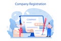 New company registration. Business start up form. Brand Royalty Free Stock Photo