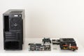 New components, hardware for building desktop PC. Royalty Free Stock Photo