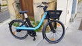 New concept of city bikes rental in France. Take it everywhere and leave it anywhere