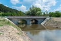 New concrete bridge over Homorod river in Hargita county Royalty Free Stock Photo