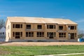 new condominium or apartment construction wood plywood house