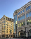 Sunlit new condo buildings on Yonge Street in Toronto Royalty Free Stock Photo