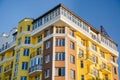 New-constructed multi-storey residential building. Royalty Free Stock Photo