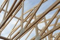 New Home Construction Framing in the progress of building a new house Royalty Free Stock Photo
