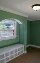 New construction of home, with carpeting and warmly painted walls