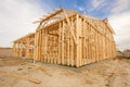 New Construction Home Framing Abstract Royalty Free Stock Photo