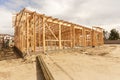 New Construction Home Framing Abstract Royalty Free Stock Photo