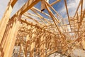 New Construction Home Framing Abstract Royalty Free Stock Photo