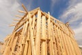 New Construction Home Framing Abstract Royalty Free Stock Photo