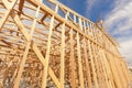 New Construction Home Framing Abstract Royalty Free Stock Photo