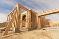 New Construction Home Framing Abstract Royalty Free Stock Photo