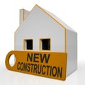 New Construction House Means Brand New Home Royalty Free Stock Photo