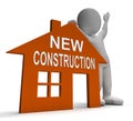 New Construction House Shows Newly Built Property Royalty Free Stock Photo