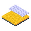 New construction of warm floor icon isometric vector. Thermic cooling Royalty Free Stock Photo