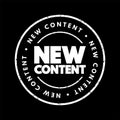 New Content text stamp, concept background Royalty Free Stock Photo