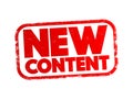 New Content text stamp, concept background Royalty Free Stock Photo