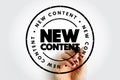 New Content text stamp, concept background Royalty Free Stock Photo