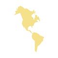 New continent american isolated icon