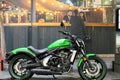 New cool Kawasaki cruiser motorcycle Royalty Free Stock Photo