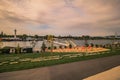 The new Copa Beach on the New Danube in summer, in Vienna, Austria