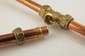 New copper pipework Royalty Free Stock Photo