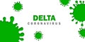 New Coronavirus or SARS-CoV-2 Variant Delta B.1.617.2 Green Illustration Royalty Free Stock Photo