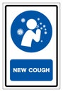 New Cough Symptoms Covid-19 Symbol Sign, Vector Illustration, Isolate On White Background Label .EPS10