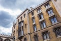 New court building, the river side facade which is linked with Bridge of Sighs, Cambridge, England Royalty Free Stock Photo