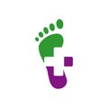 new creative podiatric feet care foot print logo design vector icon illustration template Royalty Free Stock Photo