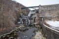 New Croton Dam during winter, Croton-On-Hudson, Croton Gorge Park, NY, USA